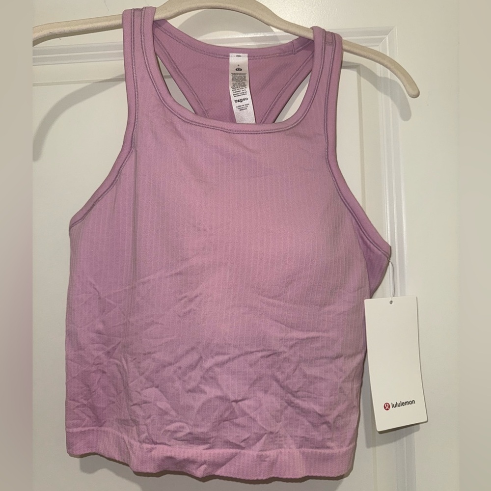 NWT Lululemon Ebb to Street Cropped Racerback Tank Top *Light Support, B/C cup